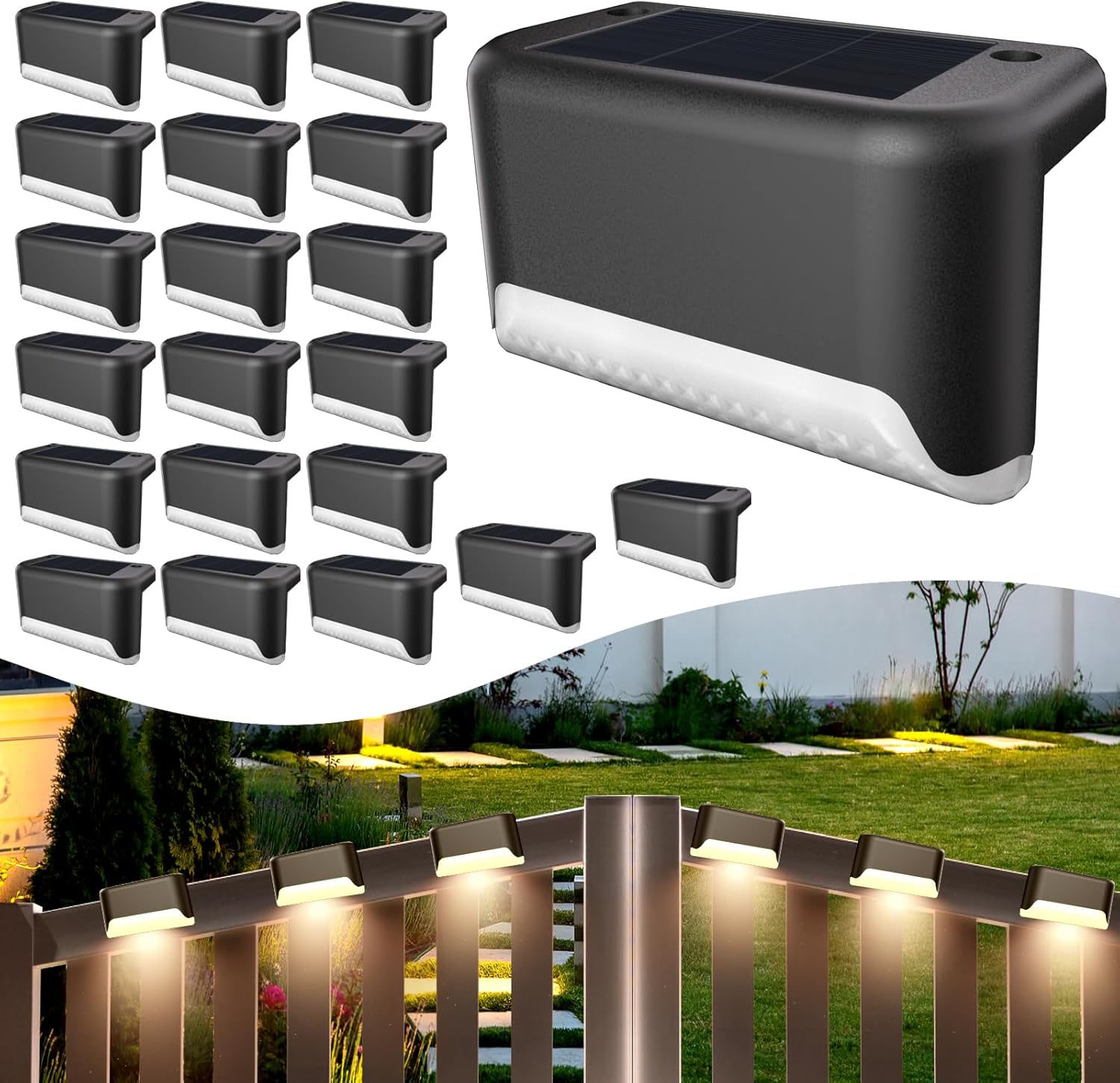 Outdoor Lighting For Steps - LED Solar Deck Lights Outdoor Solar