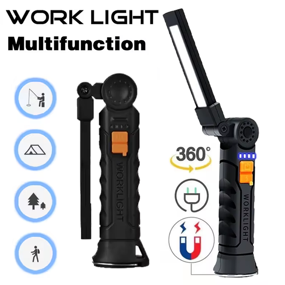 Outdoor Lighting Landscape - Portable COB LED Flashlight USB Rechargeable