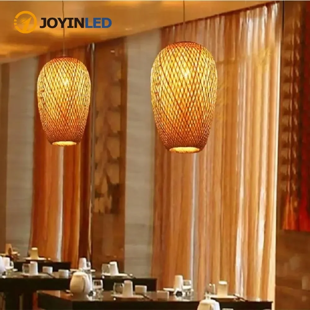Hanging Outdoor Lighting - Handmade Wicker Hanging Lamps Rattan Pendant