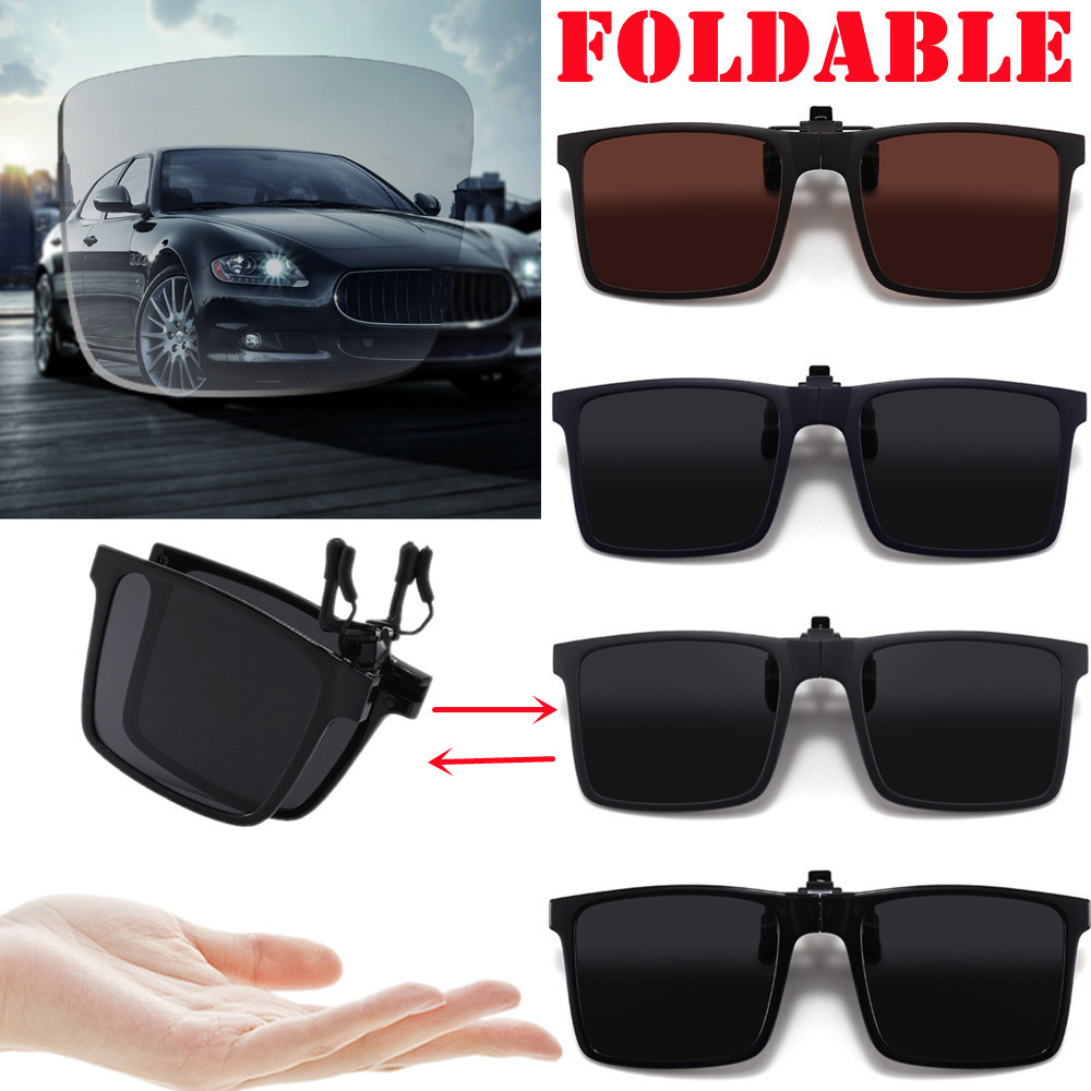 Outdoor Lighting Black - Foldable Men's Sunglasses Clip TR-90 Easy