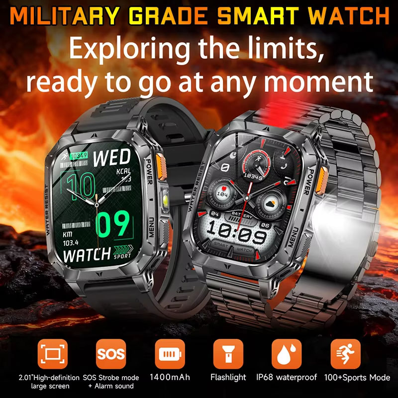 Outdoor Lighting Perspectives - 2026 New Hot flashlight Men Smartwatch