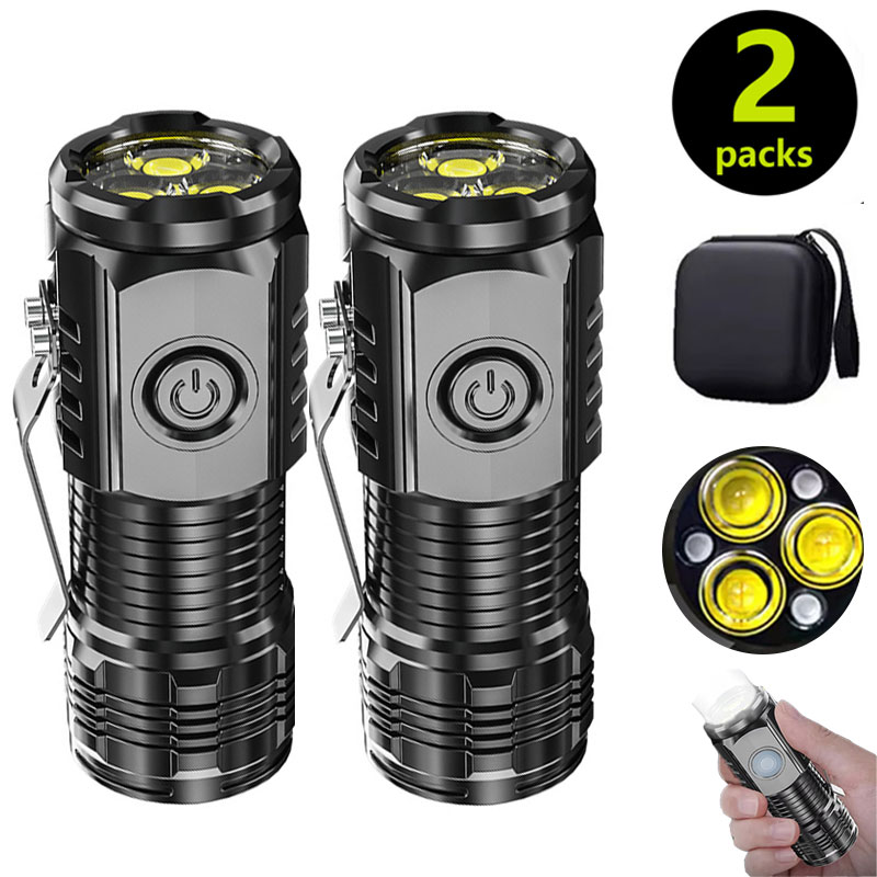 Outdoor Lighting Construction - Mini 3LED Flashlight With Pen Clip，Night