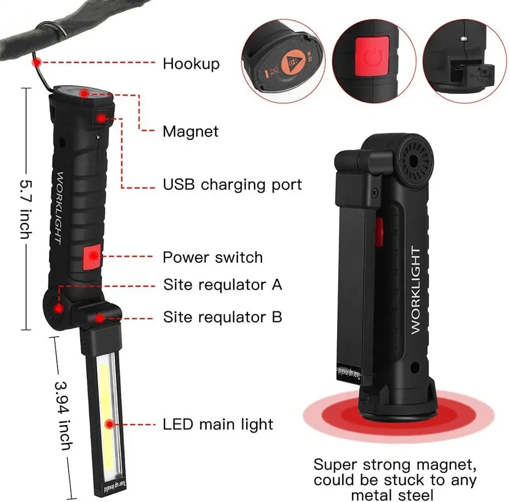 Portable COB LED Flashlight US - đánh giá và giá Outdoor Lighting Portable