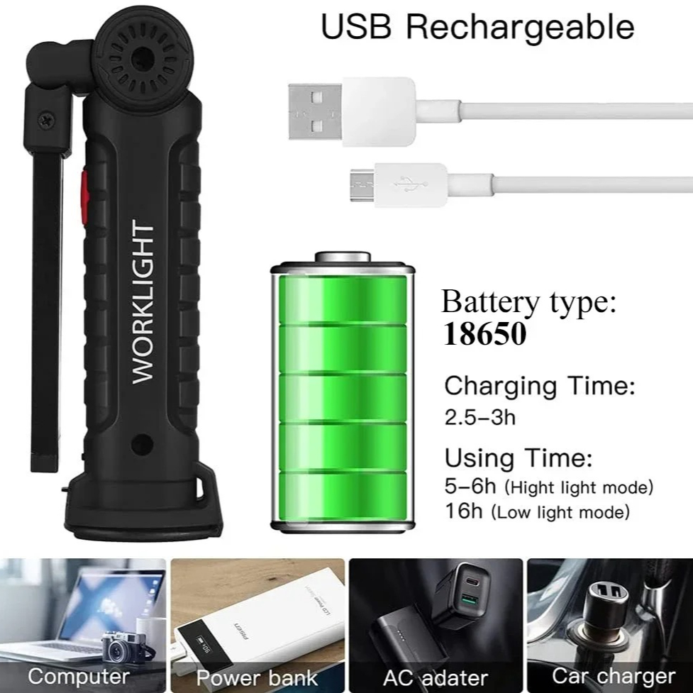 Portable COB LED Flashlight US - đánh giá và giá Outdoor Lighting Portable