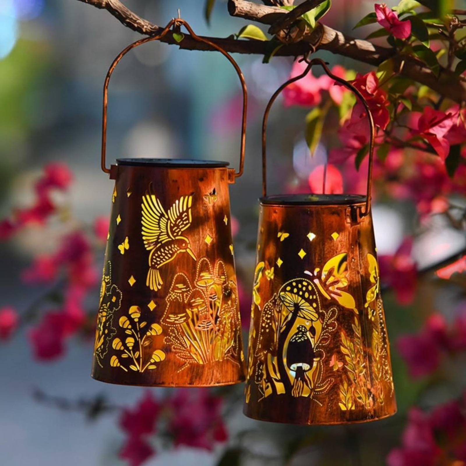 Floral Garden Lantern Pattern  - đánh giá và giá Hanging Outdoor Lighting