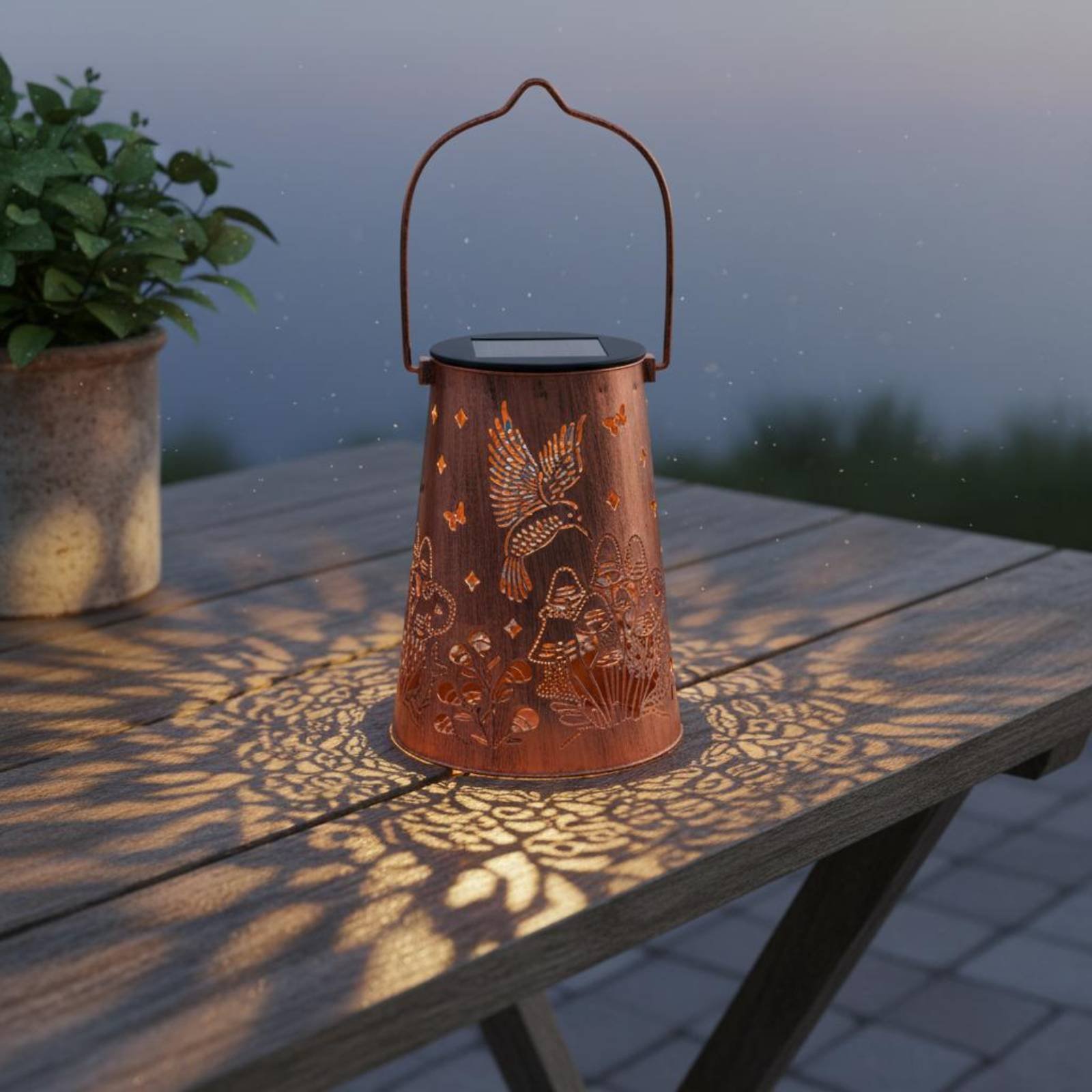 Floral Garden Lantern Pattern  - đánh giá và giá Hanging Outdoor Lighting