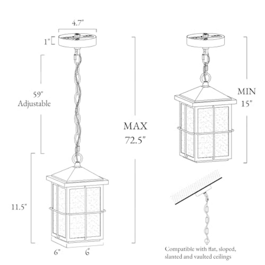 Outdoor Pendant Light Fixture, - đánh giá và giá Hanging Outdoor Lighting