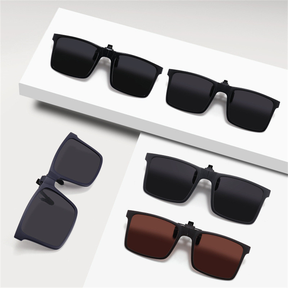Foldable Men's Sunglasses Clip - đánh giá và giá Outdoor Lighting Black