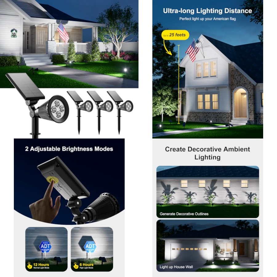Solar Spotlights Outdoor Water - đánh giá và giá Outdoor Lighting Landscape