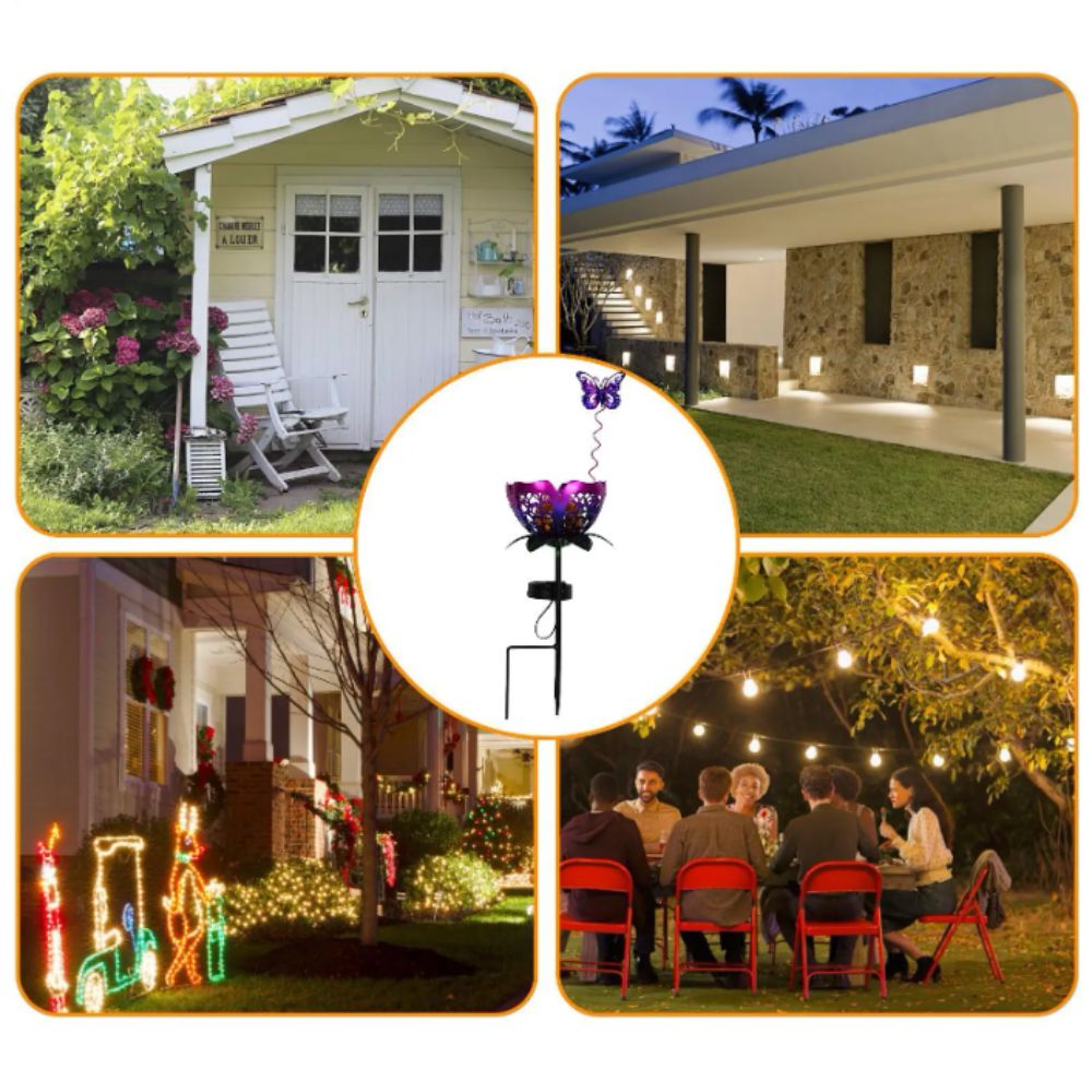 Lotus Shaped Solar Powered Lam - đánh giá và giá Outdoor Lighting Ground Fixtures