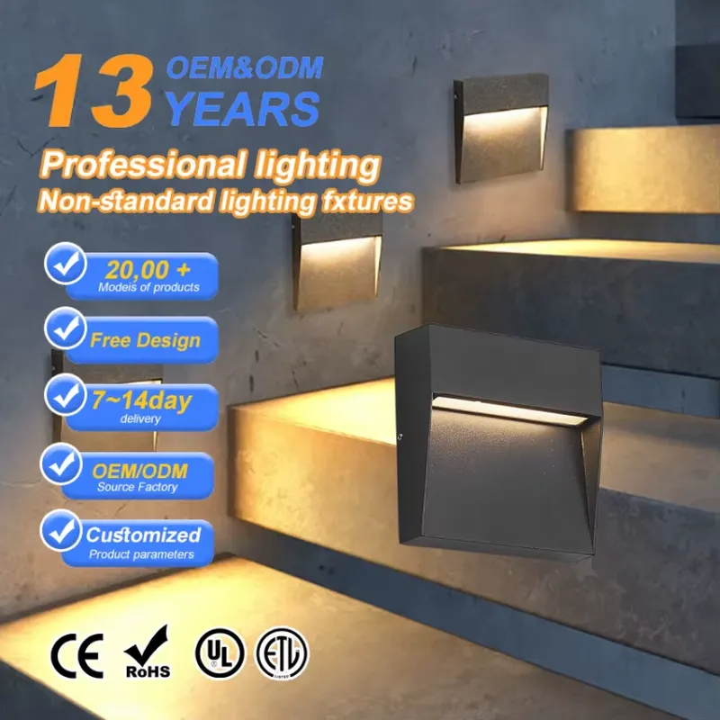 Ultra-thin Outdoor LED Stair S - đánh giá và giá Outdoor Lighting For Steps