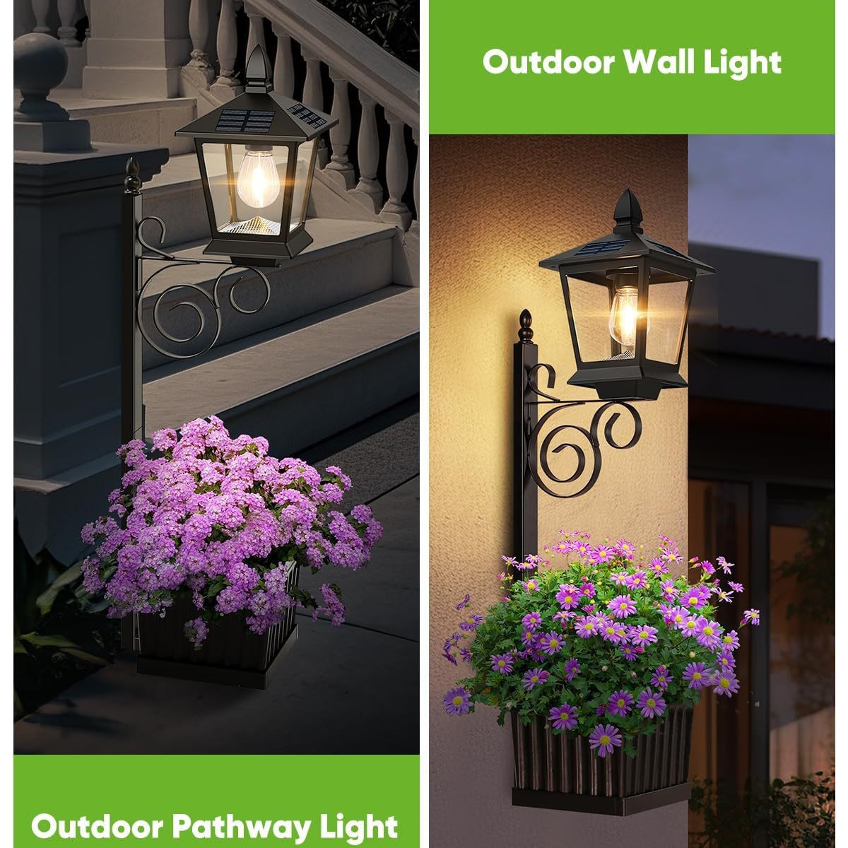 2 in 1 Solar Planter Lamp Wate - đánh giá và giá Hanging Outdoor Lighting