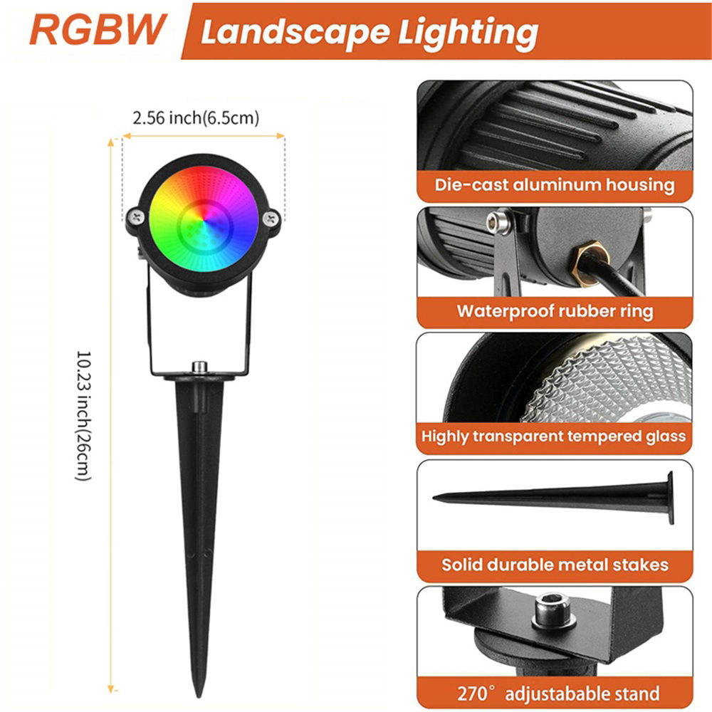 RGBW Landscape Lighting 10W wi - đánh giá và giá Outdoor Lighting Landscape