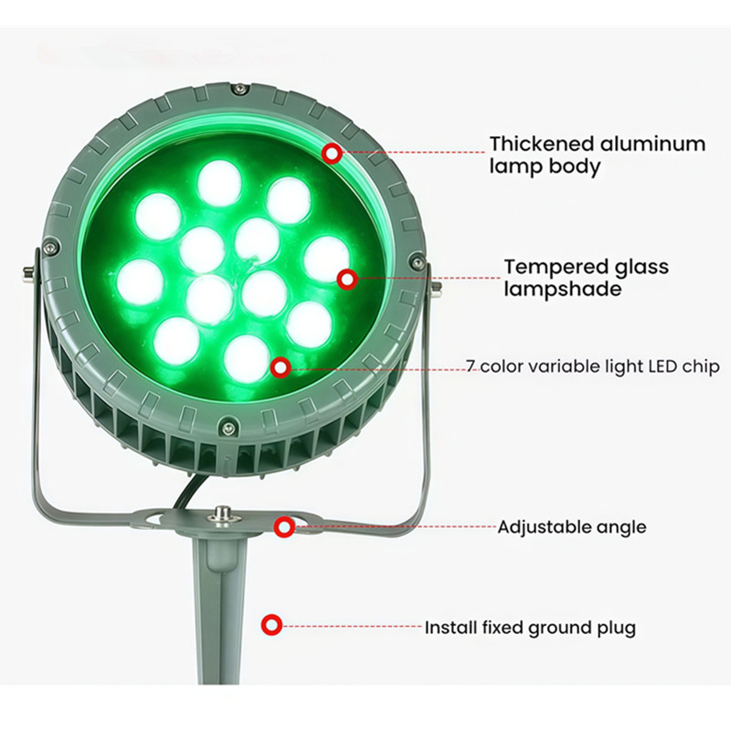 RGB LED Lamp Outdoor Exterior  - đánh giá và giá Outdoor Lighting Ground Fixtures