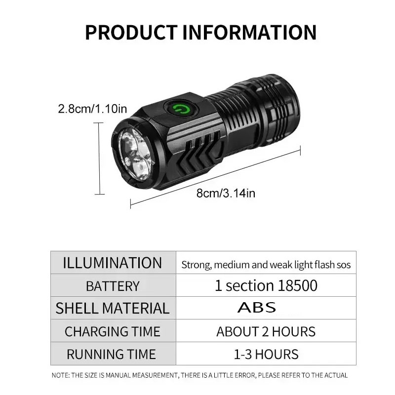 Mini 3LED Flashlight With Pen  - đánh giá và giá Outdoor Lighting Construction