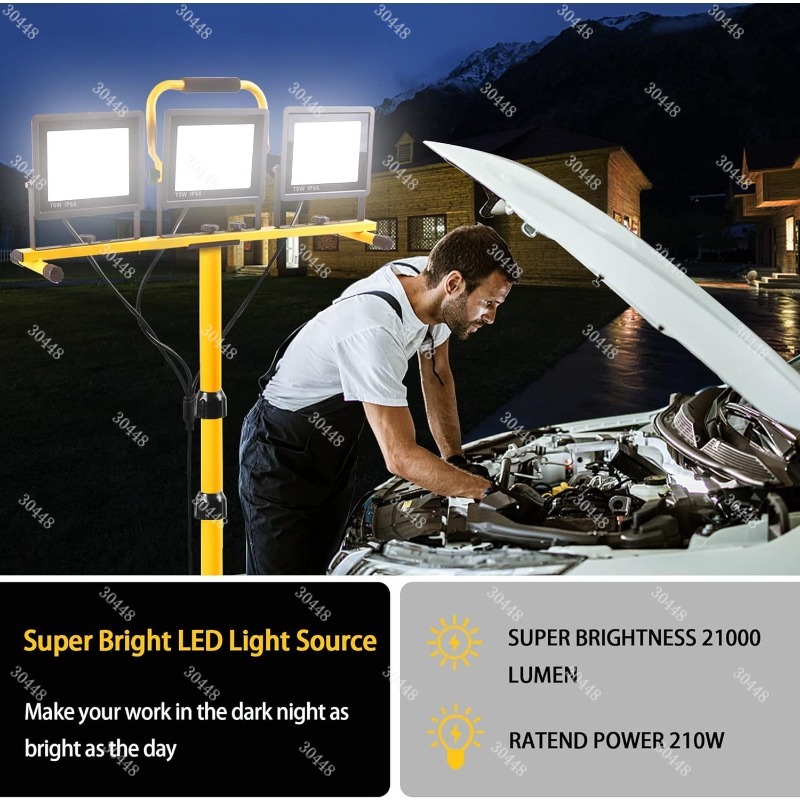Led work light, portable flood - đánh giá và giá Outdoor Lighting Mains Powered