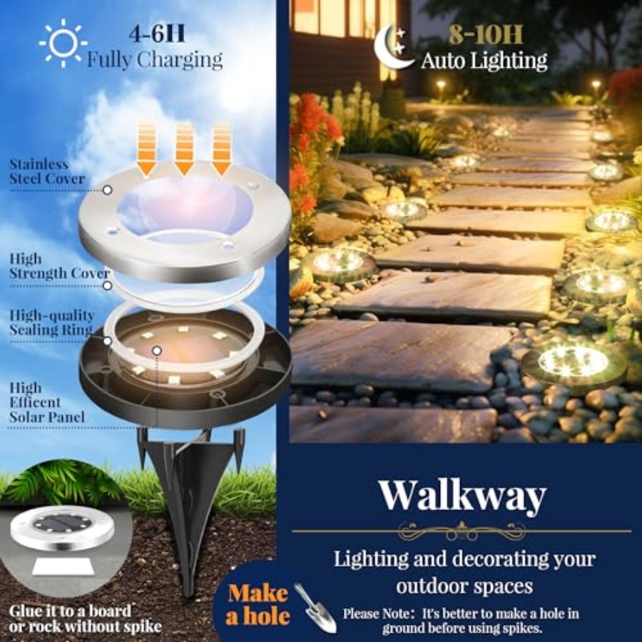 Solar Ground Lights Solar Ligh - đánh giá và giá Outdoor Lighting Landscape
