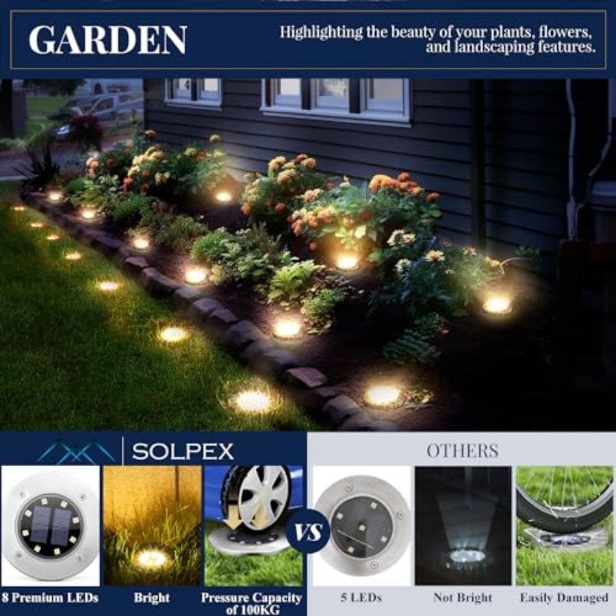 Solar Ground Lights Solar Ligh - đánh giá và giá Outdoor Lighting Landscape